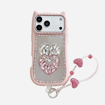 Amour Crystal Heart Jewelry Case